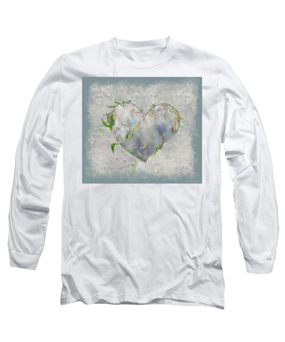 Heart Long Sleeve T-Shirt featuring the painting Sending Out New Shoots by RC DeWinter