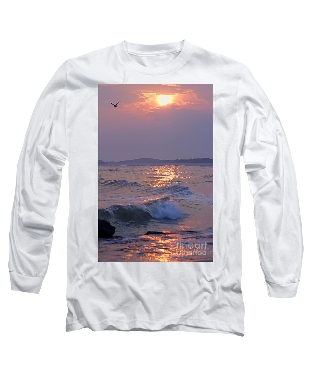 Ocean Long Sleeve T-Shirt featuring the photograph Serenity by Anthony Sacco