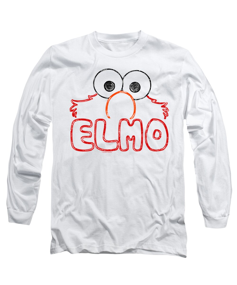  Long Sleeve T-Shirt featuring the digital art Sesame Street - Elmo Letters by Brand A