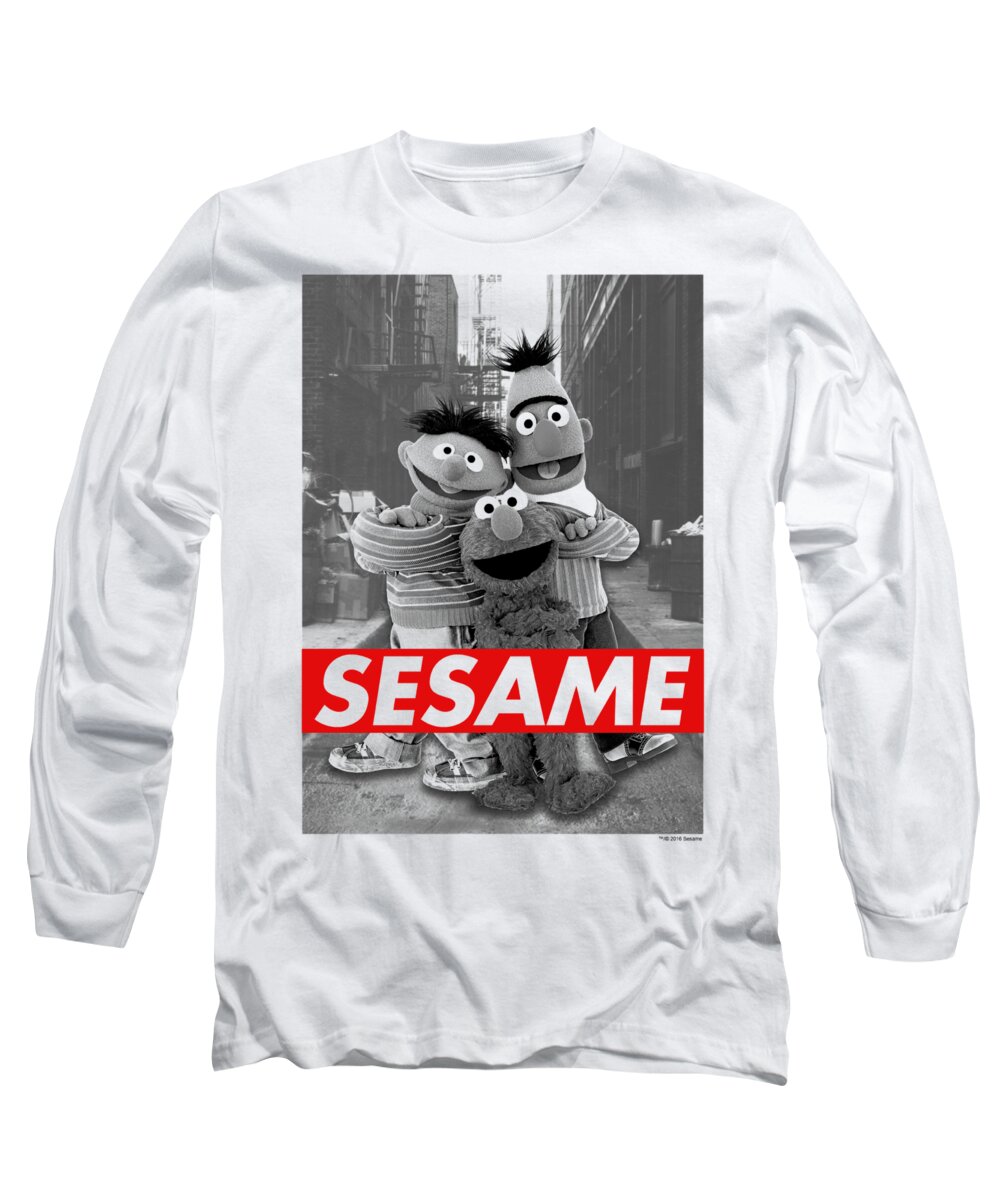 Sesame Street Long Sleeve T-Shirt featuring the digital art Sesame Street - Sesame by Brand A