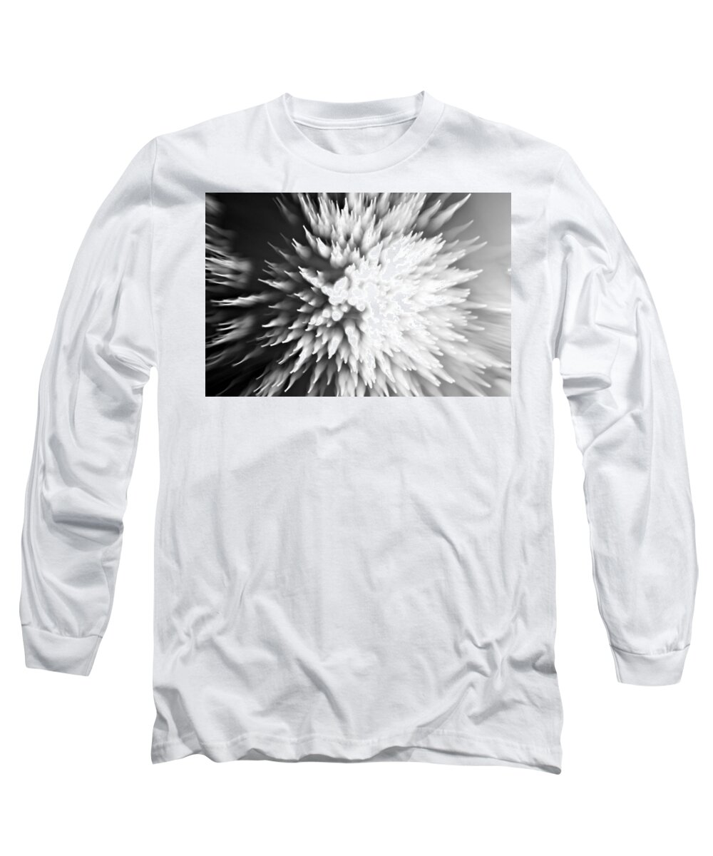 Abstract Long Sleeve T-Shirt featuring the photograph Shattered by Dazzle Zazz