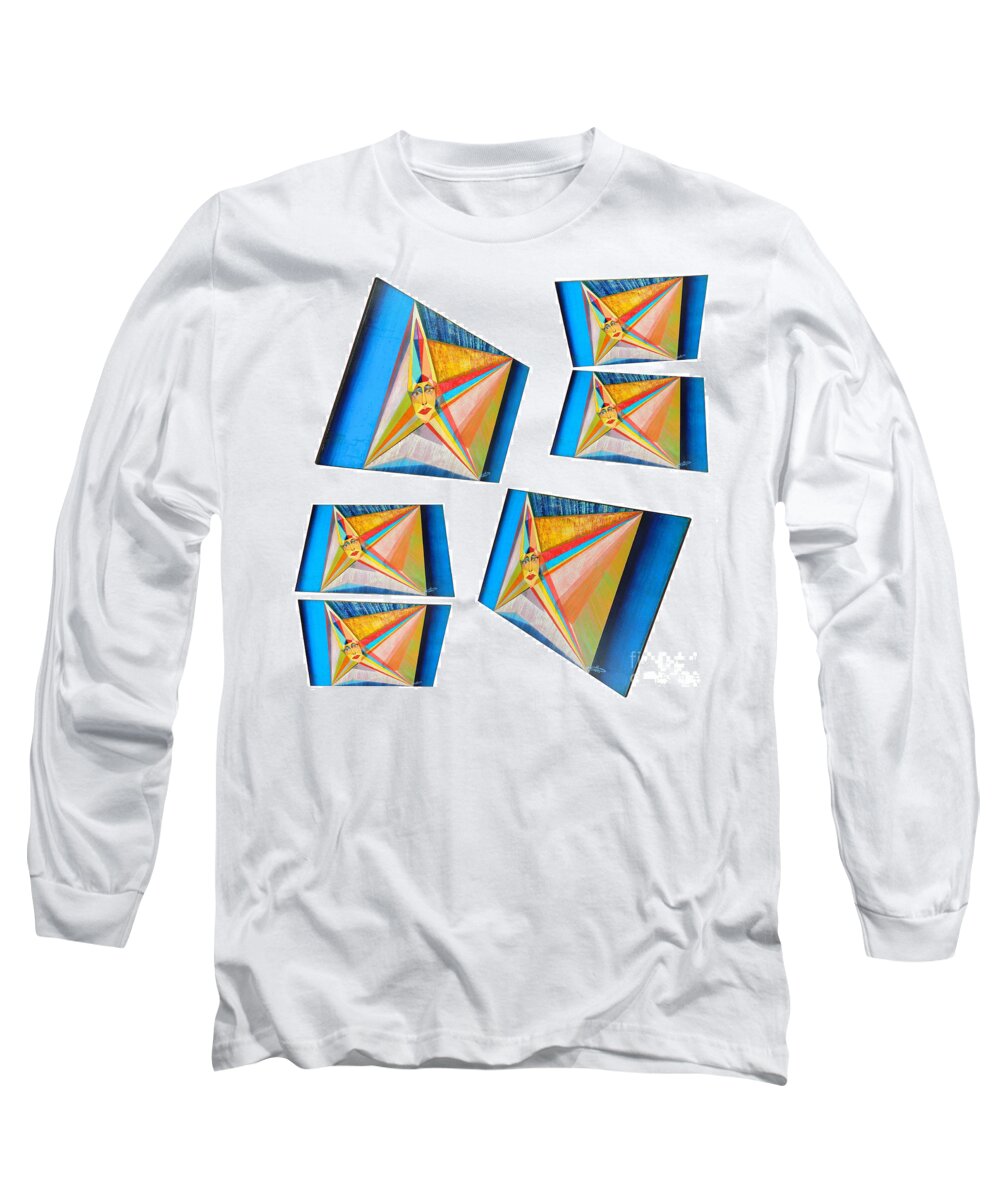 Spirituality Long Sleeve T-Shirt featuring the painting Shots Shifted - Imperatrice 7 by Michael Bellon