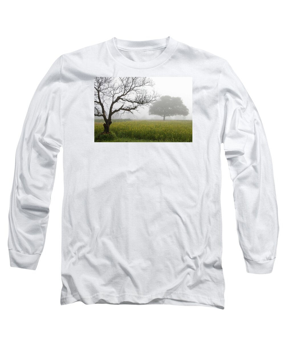 Landscape Long Sleeve T-Shirt featuring the photograph SKC 0058 Contrasty trees by Sunil Kapadia