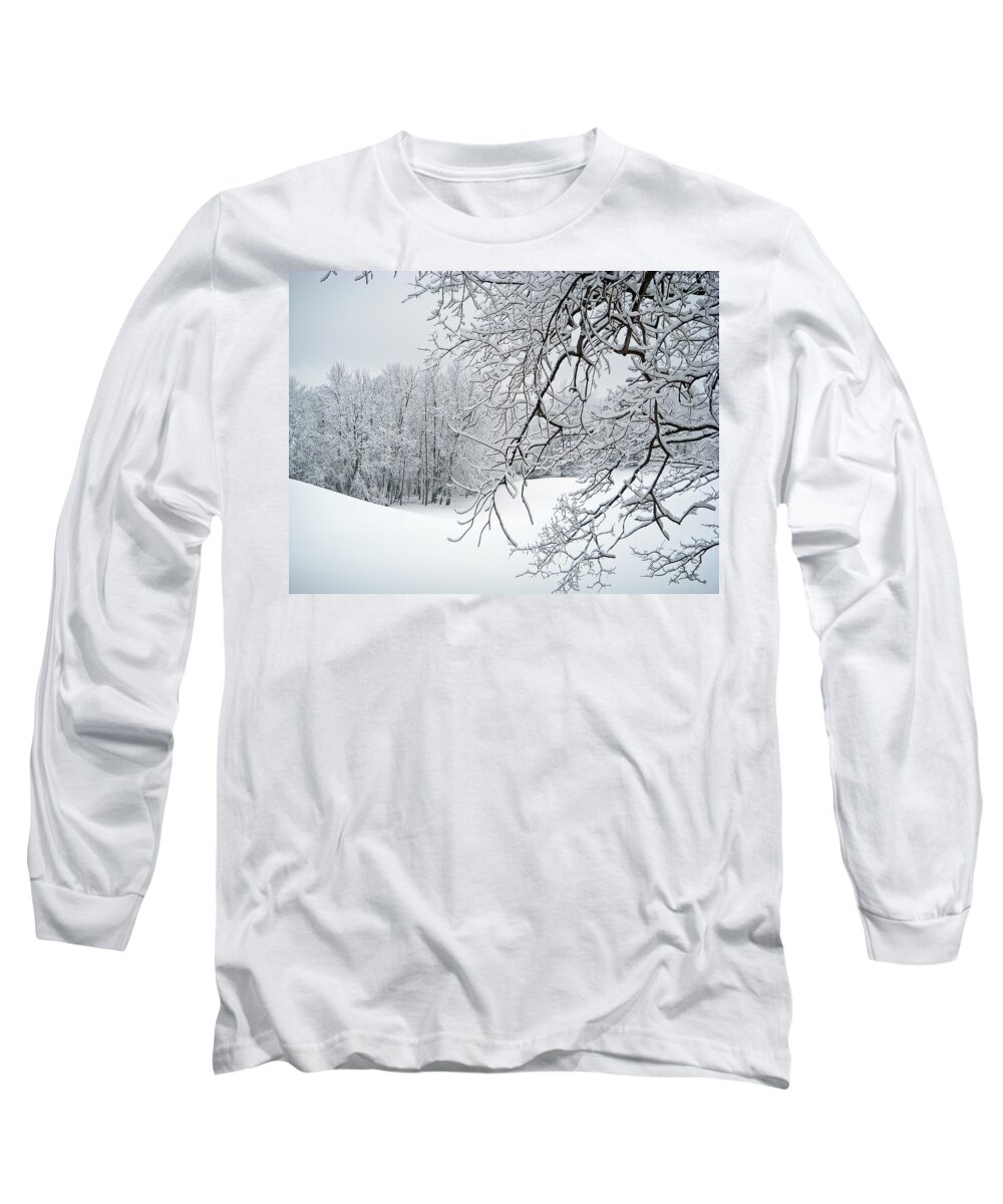 Landscape Long Sleeve T-Shirt featuring the photograph Snowy Branches by Aimee L Maher ALM GALLERY