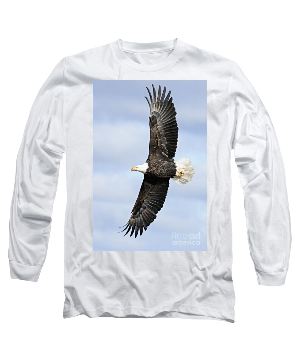 Photography Long Sleeve T-Shirt featuring the photograph Soaring Eagle by Larry Ricker