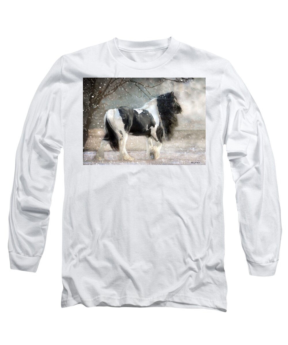 Horse Photographs Long Sleeve T-Shirt featuring the photograph Solitary by Fran J Scott