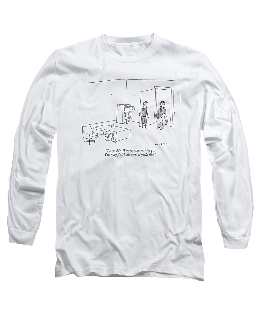 Fire Long Sleeve T-Shirt featuring the drawing Sorry, Mr. Winsler Was Just Let Go by Michael Maslin