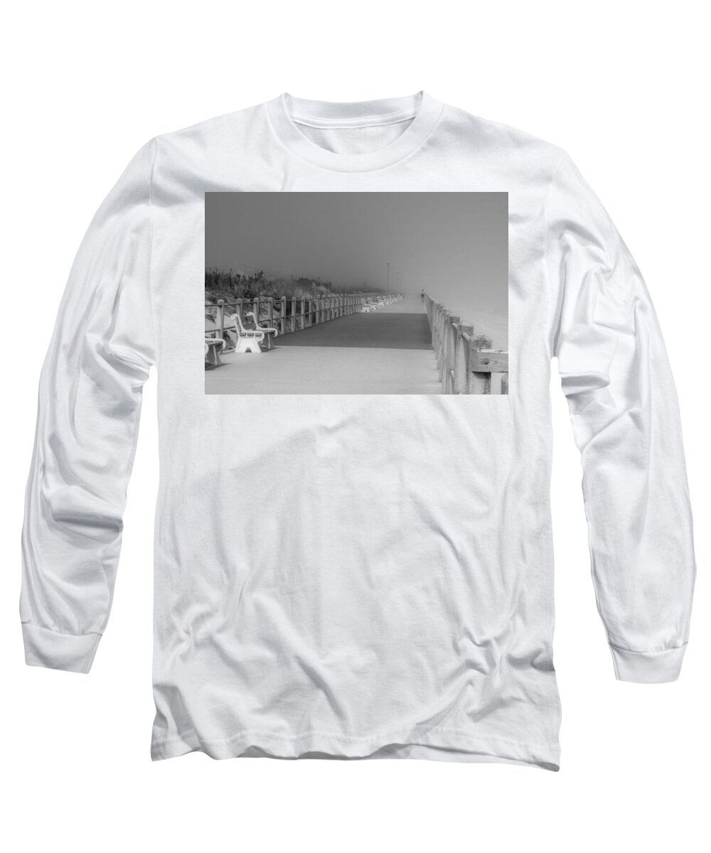 Jersey Shore Long Sleeve T-Shirt featuring the photograph Spring Lake Boardwalk - Jersey Shore by Angie Tirado