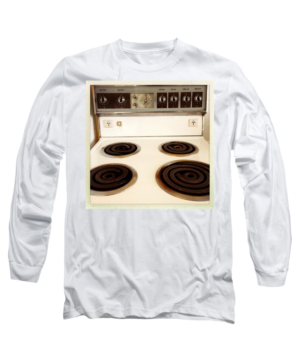 Appliance Long Sleeve T-Shirt featuring the photograph Stove top by Les Cunliffe