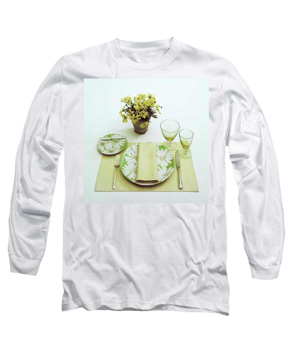 Home Long Sleeve T-Shirt featuring the photograph Summer Table Setting by Haanel Cassidy