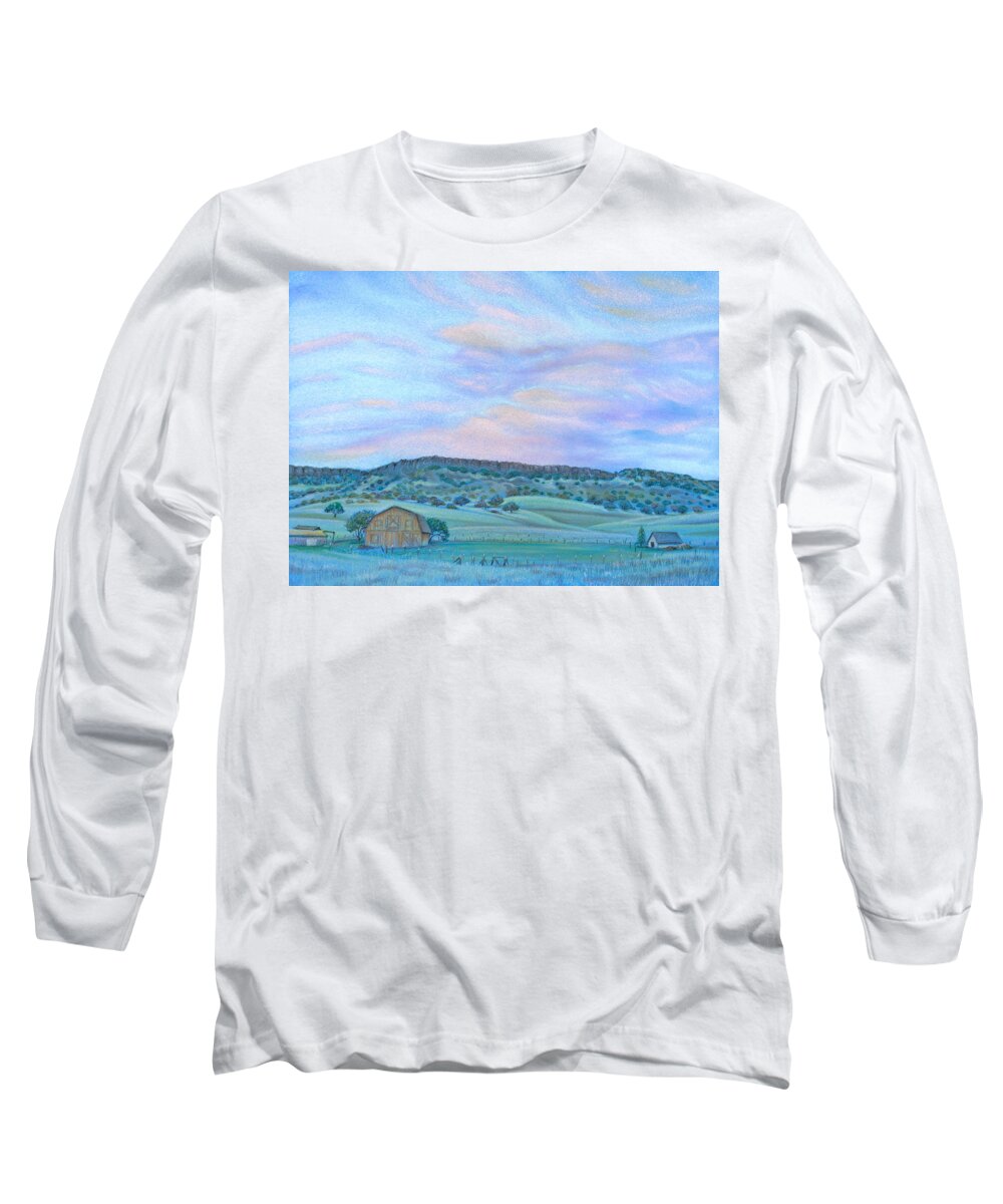 Pastel Long Sleeve T-Shirt featuring the pastel Sunset Over Table Mountain by Michele Myers