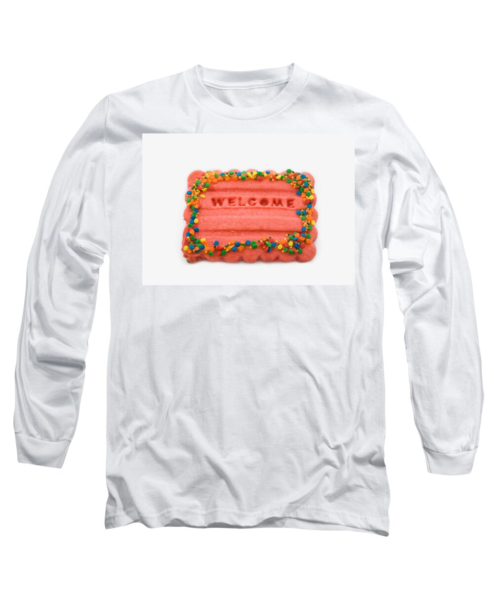 Communication Long Sleeve T-Shirt featuring the photograph Sweet Welcome Mat by Diane Macdonald