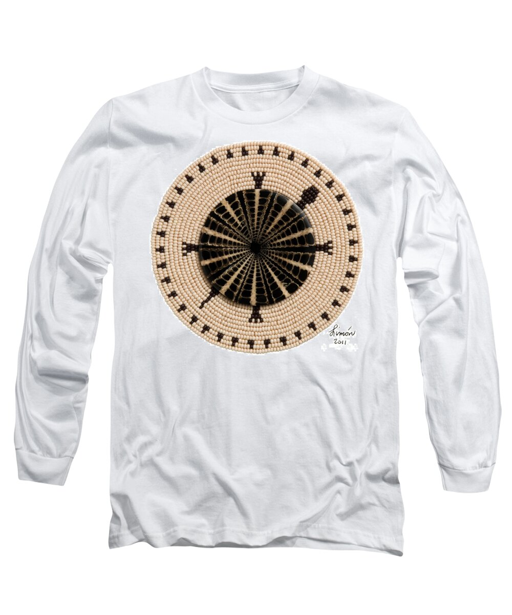 Shell Long Sleeve T-Shirt featuring the mixed media Tan Shell by Douglas Limon