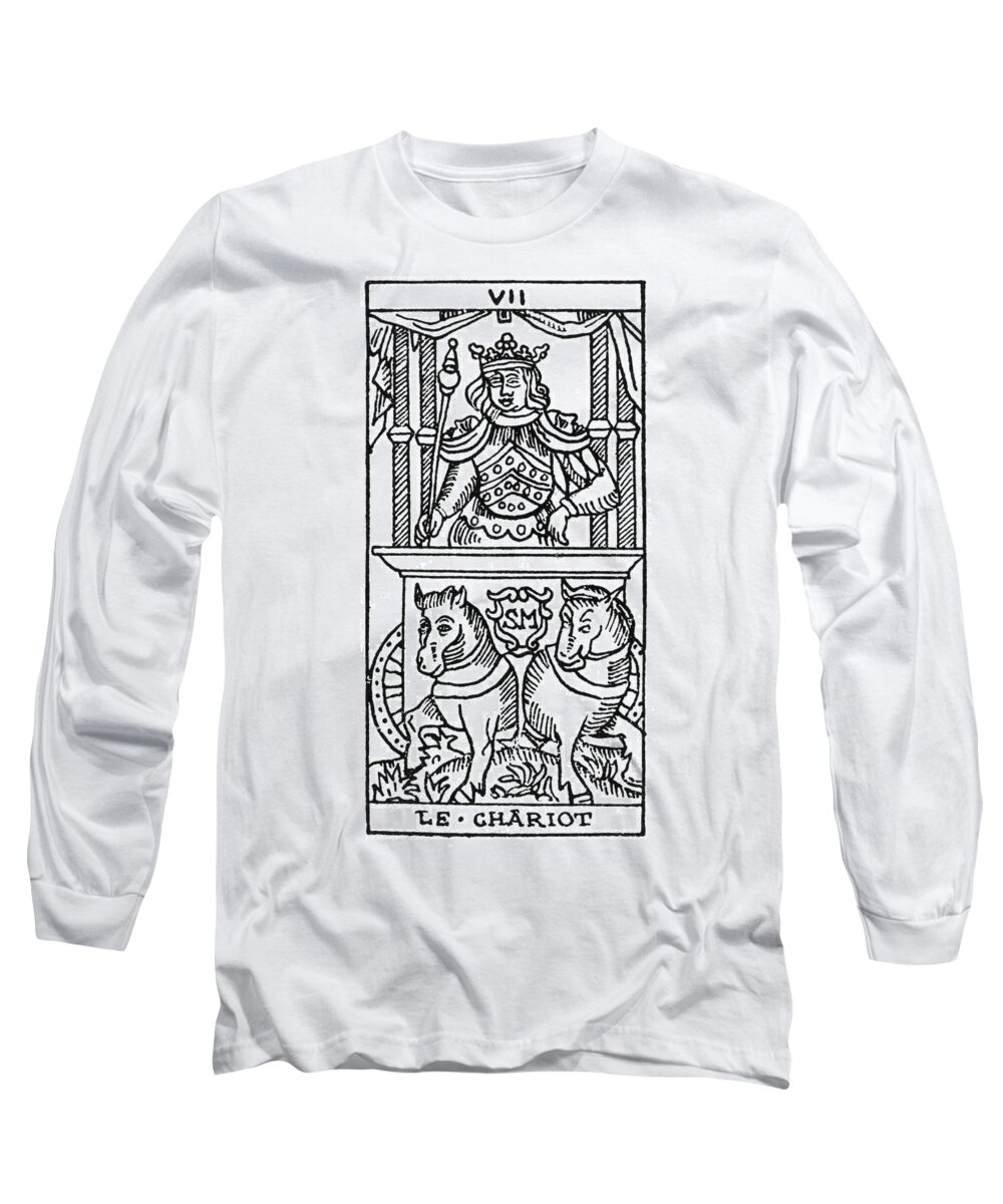 16th Century Long Sleeve T-Shirt featuring the painting Tarot Card The Chariot by Granger