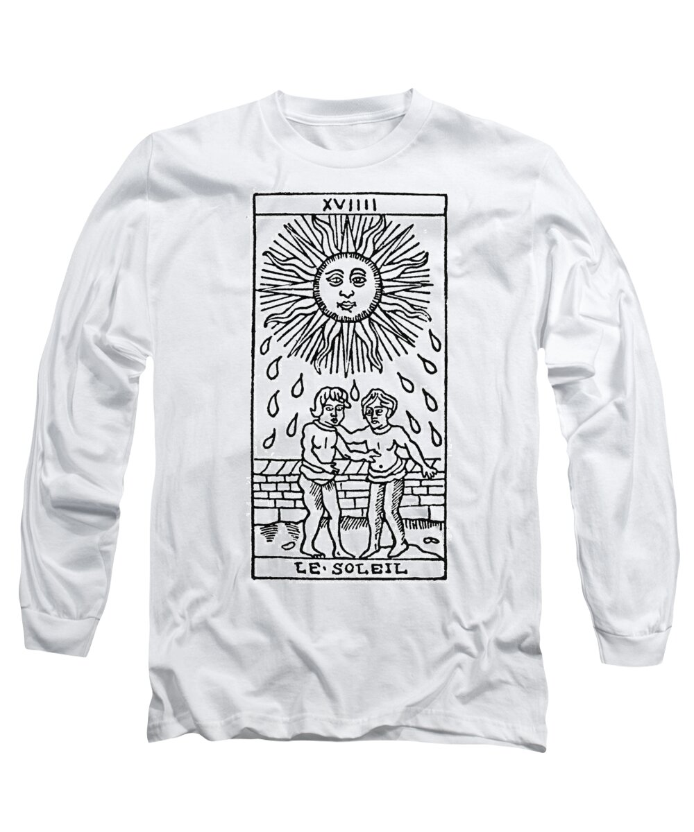 16th Century Long Sleeve T-Shirt featuring the painting Tarot Card The Sun by Granger