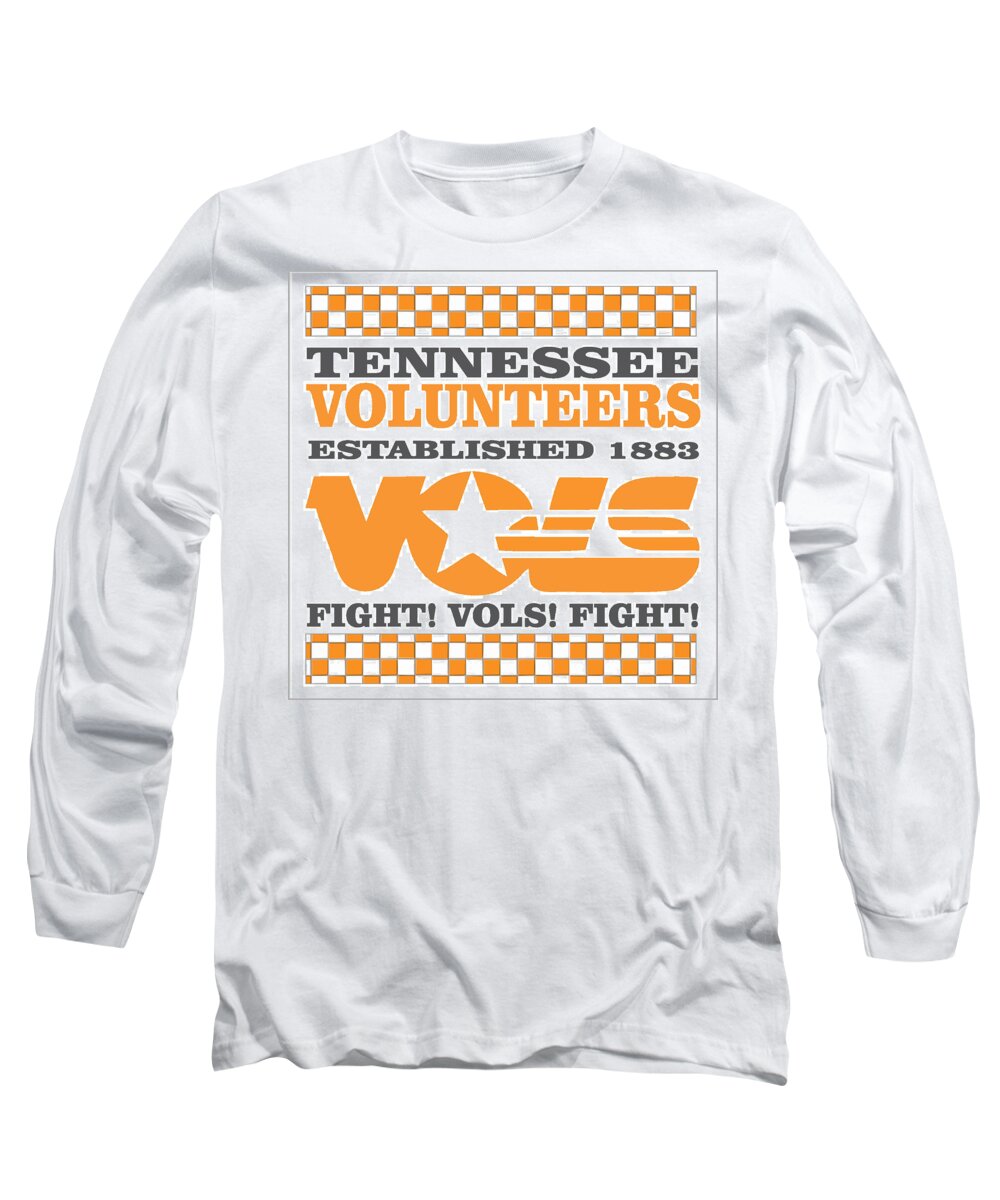 University Of Tennessee Long Sleeve T-Shirt featuring the photograph Tennessee Volunteers Fight by Debbie Karnes