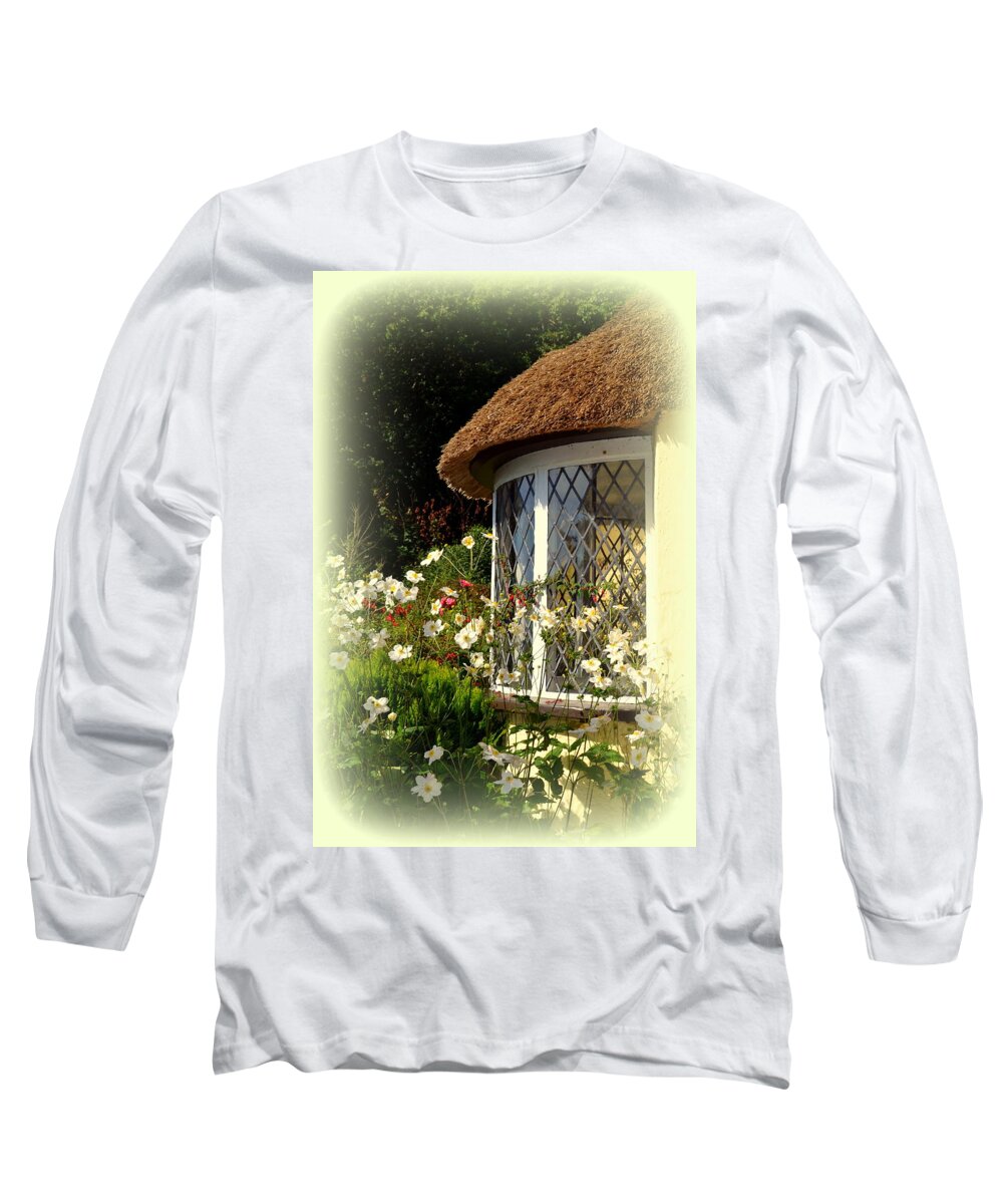 Selworthy Long Sleeve T-Shirt featuring the photograph Thatched Cottage Window by Carla Parris