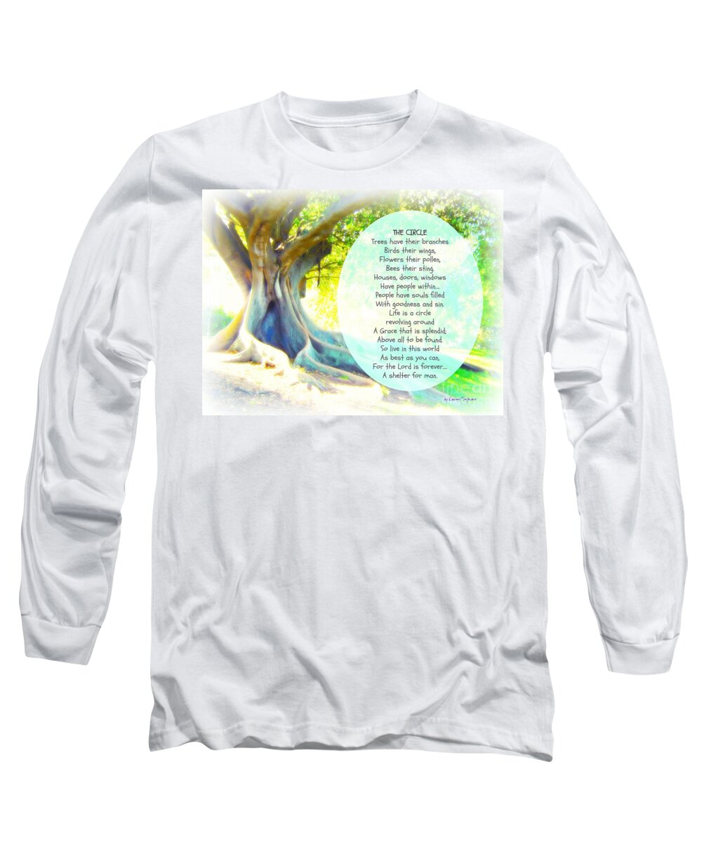 Tree Long Sleeve T-Shirt featuring the mixed media The Circle by Leanne Seymour