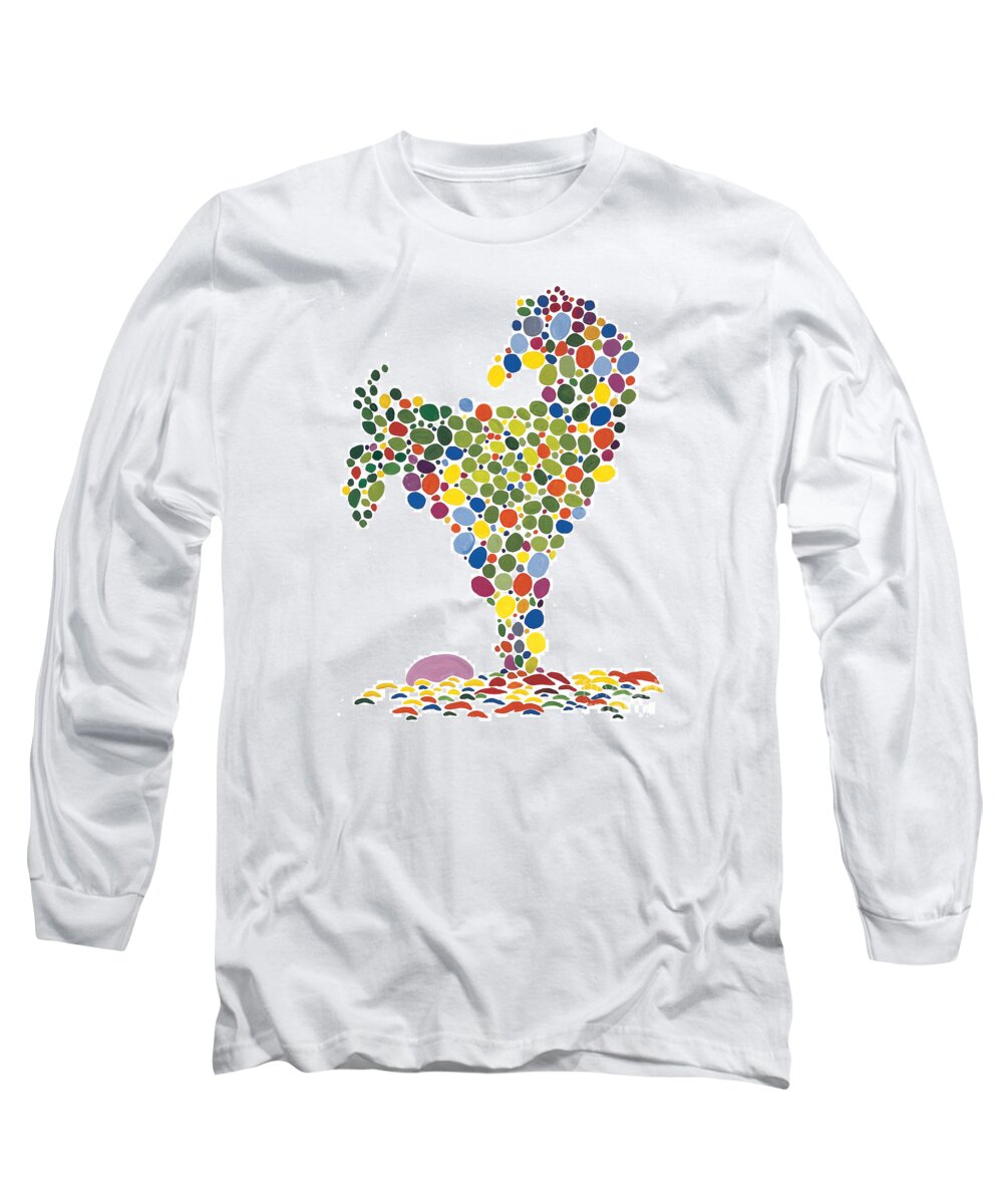 Contemporary Long Sleeve T-Shirt featuring the painting The Egg by Bjorn Sjogren