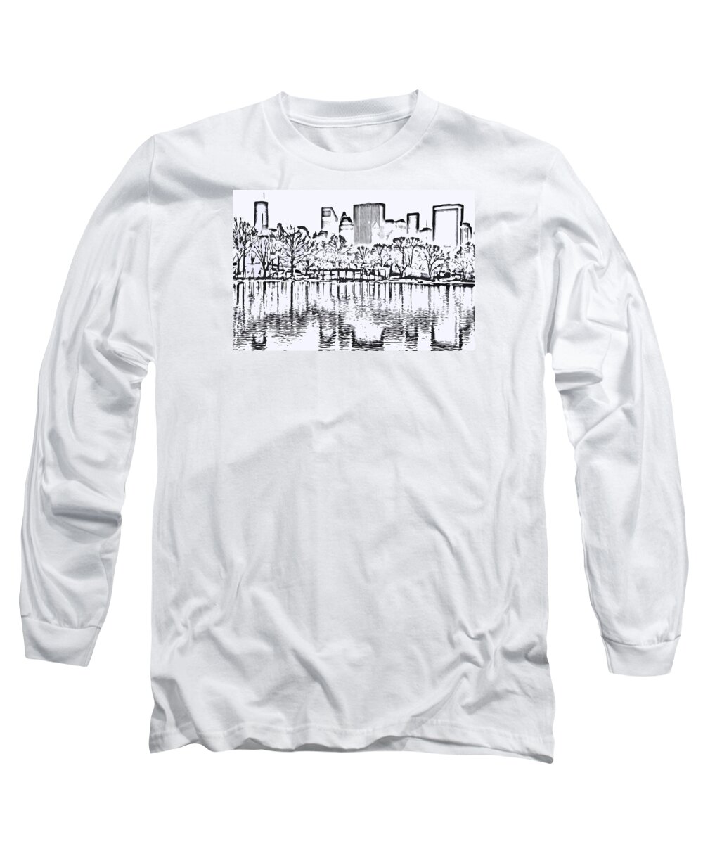 City Long Sleeve T-Shirt featuring the photograph The Lake by Andre Aleksis