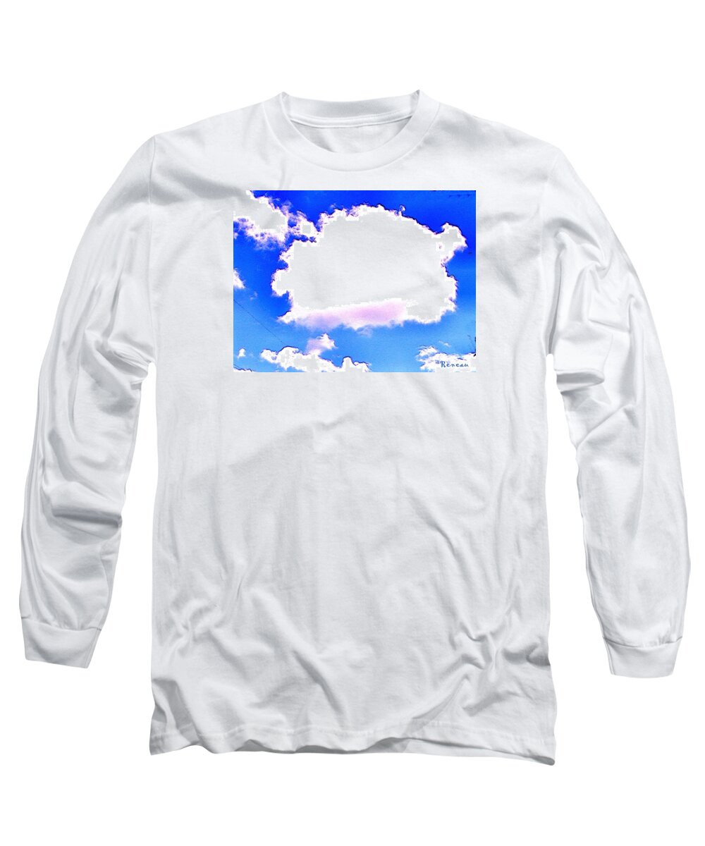 Clouds Long Sleeve T-Shirt featuring the photograph The Little White Cloud That Cried by A L Sadie Reneau