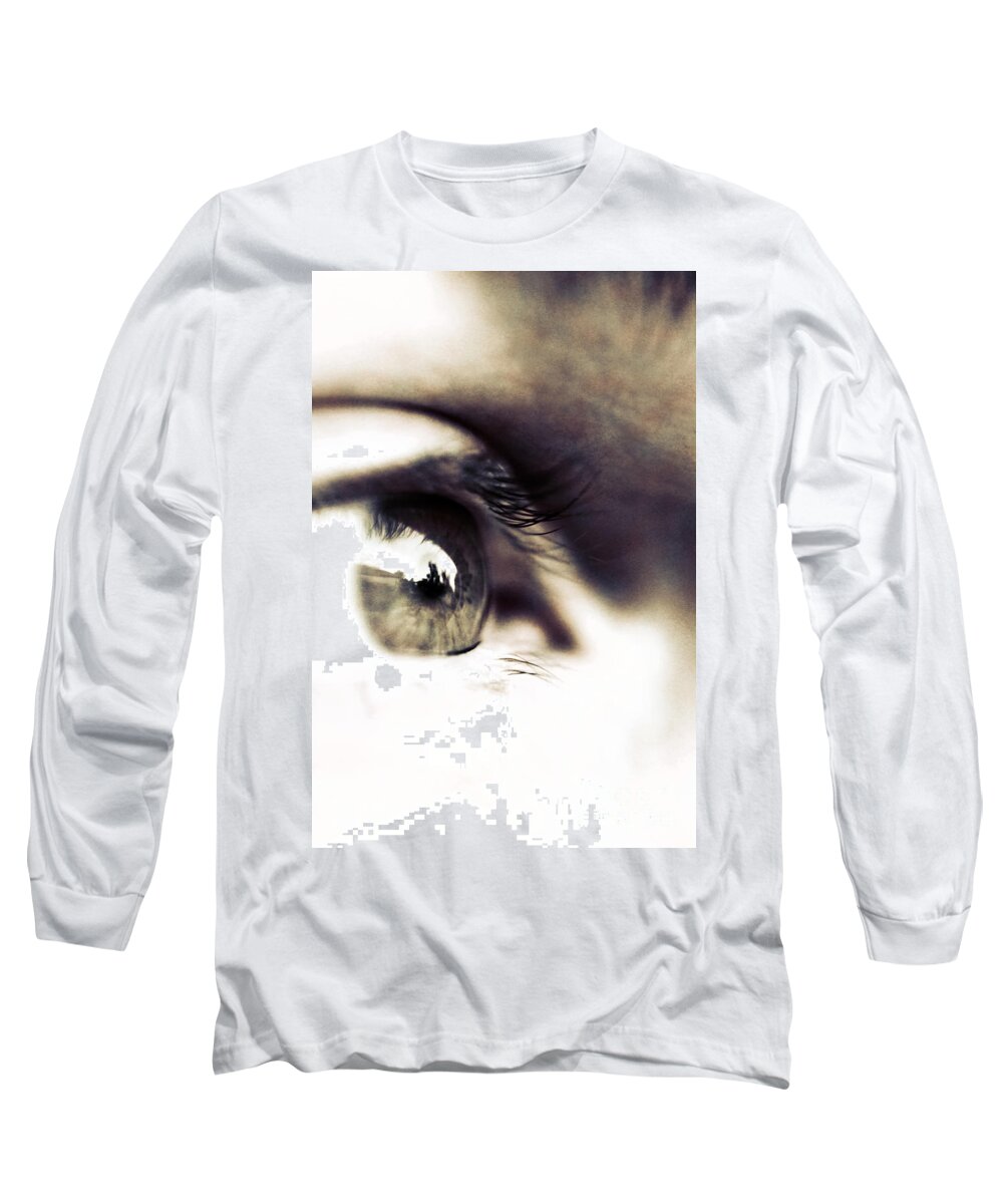 Look Long Sleeve T-Shirt featuring the photograph The Watcher by Trish Mistric
