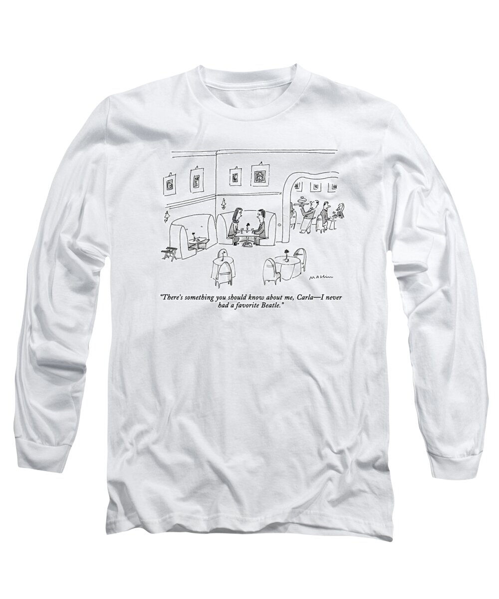 Entertainment Long Sleeve T-Shirt featuring the drawing There's Something You Should Know by Michael Maslin