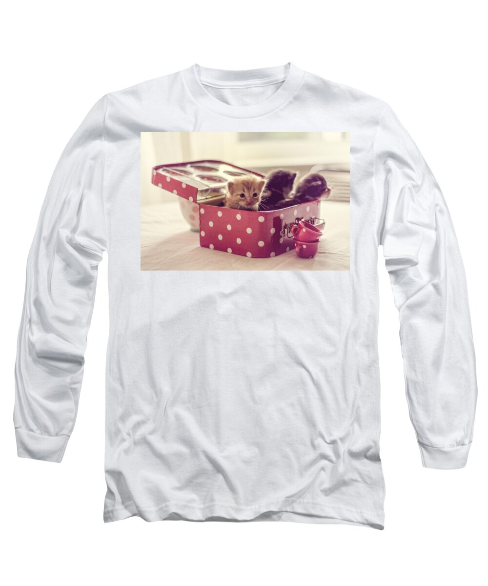 Two Long Sleeve T-Shirt featuring the photograph Three for Tea by Spikey Mouse Photography