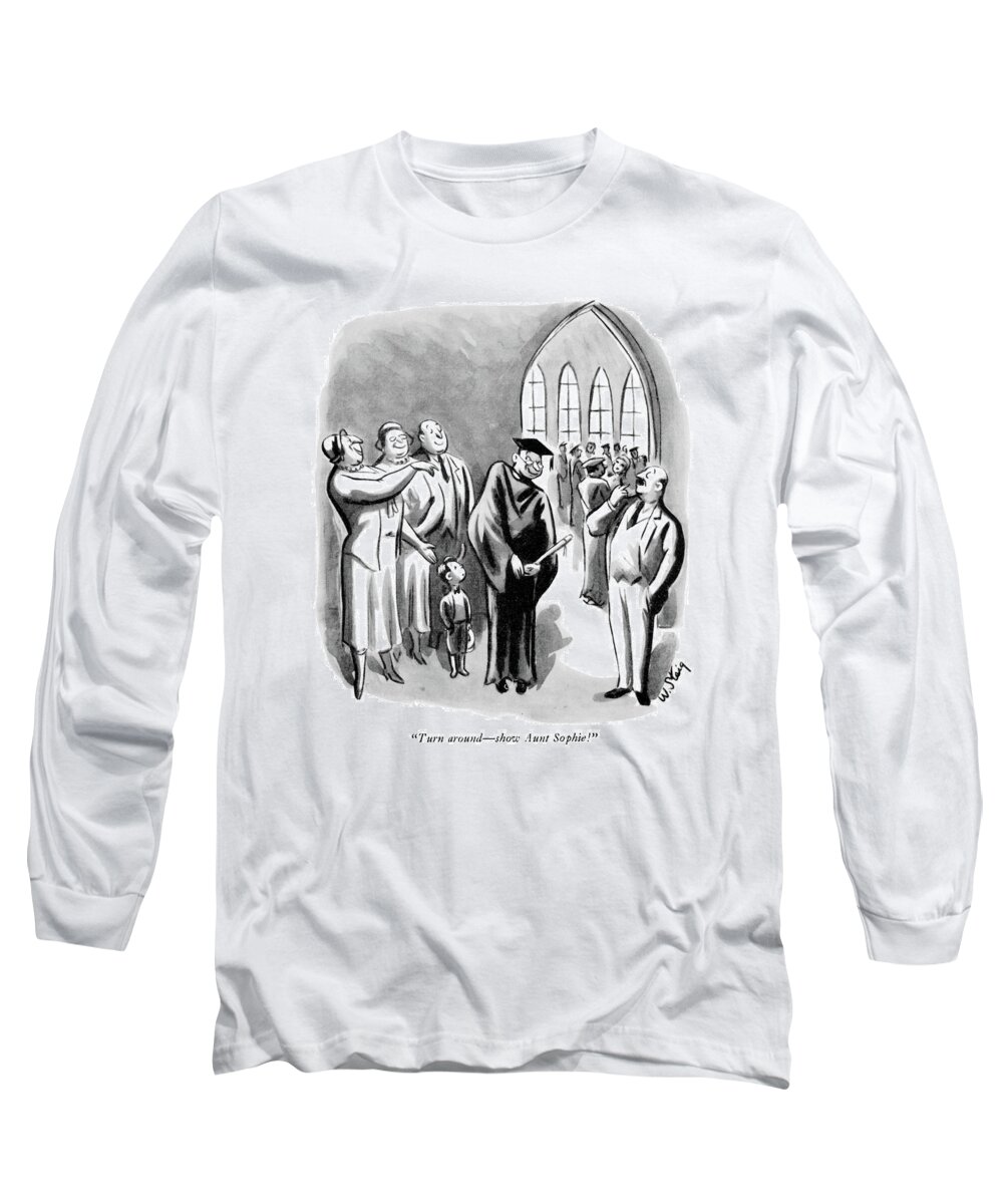 Education Long Sleeve T-Shirt featuring the drawing Show Aunt Sophie by William Steig