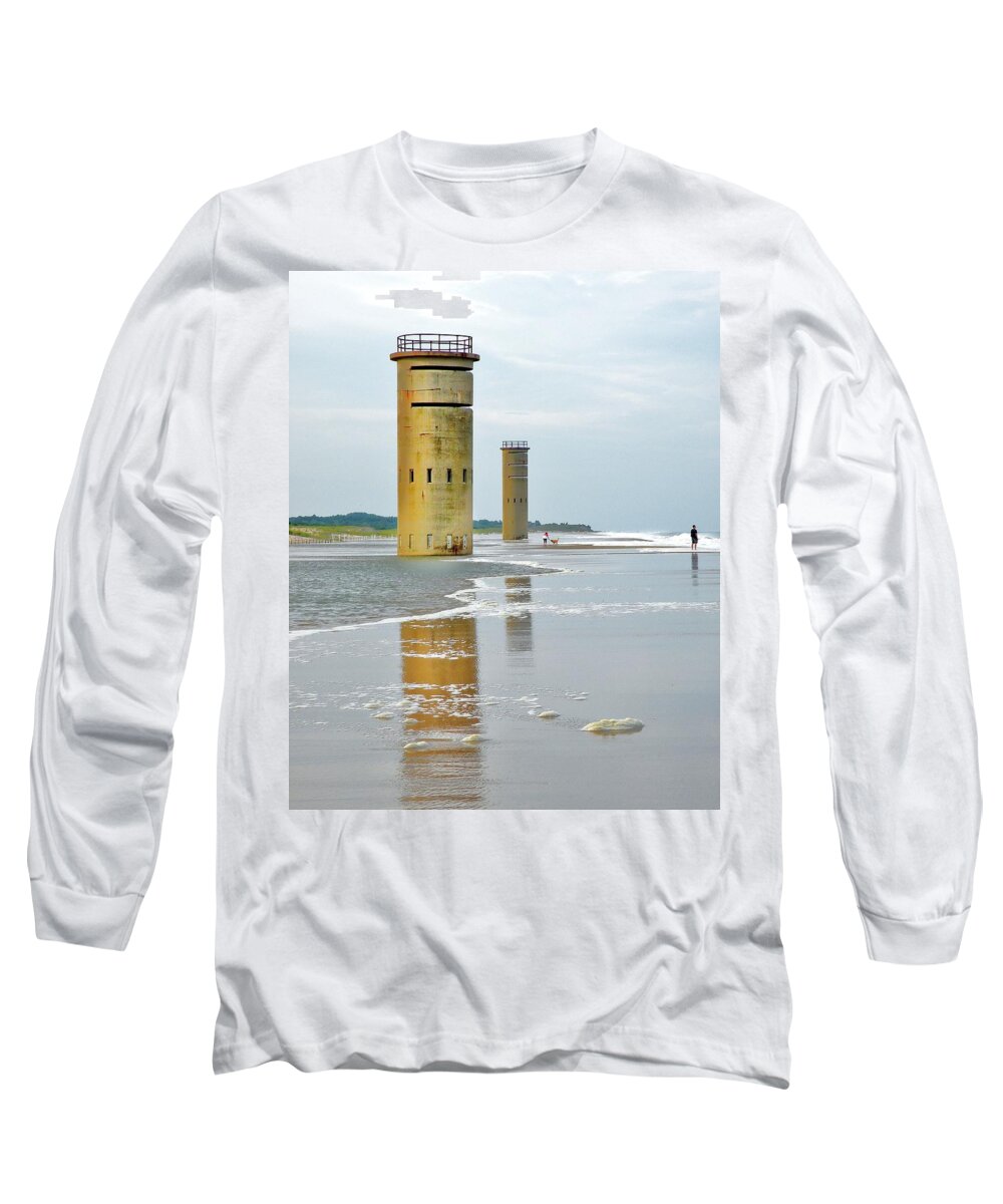 Twin Towers Long Sleeve T-Shirt featuring the photograph Twin Towers at Whiskey Beach by Kim Bemis