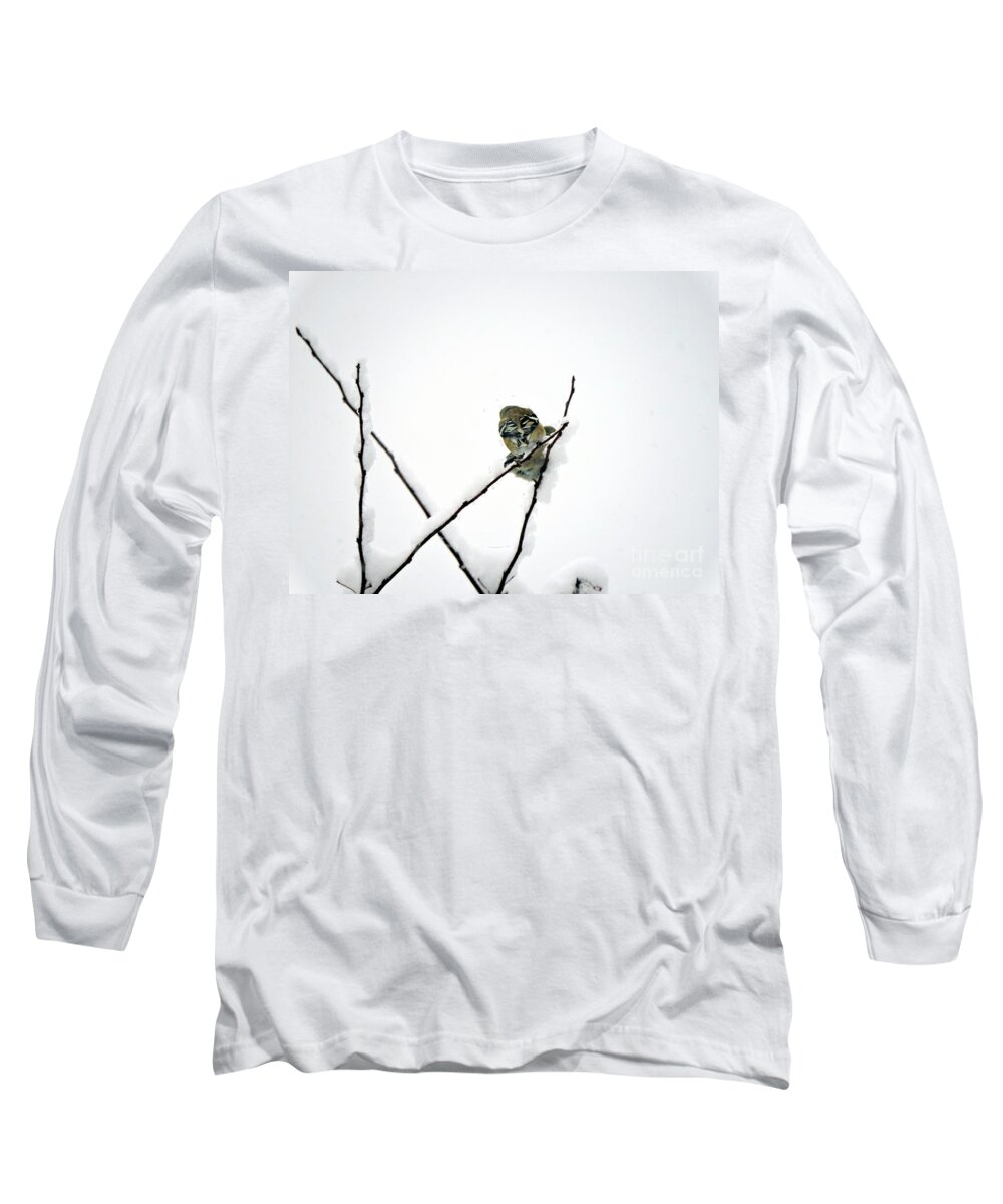 Marcia Lee Jones Long Sleeve T-Shirt featuring the photograph Two Sparrows by Marcia Lee Jones