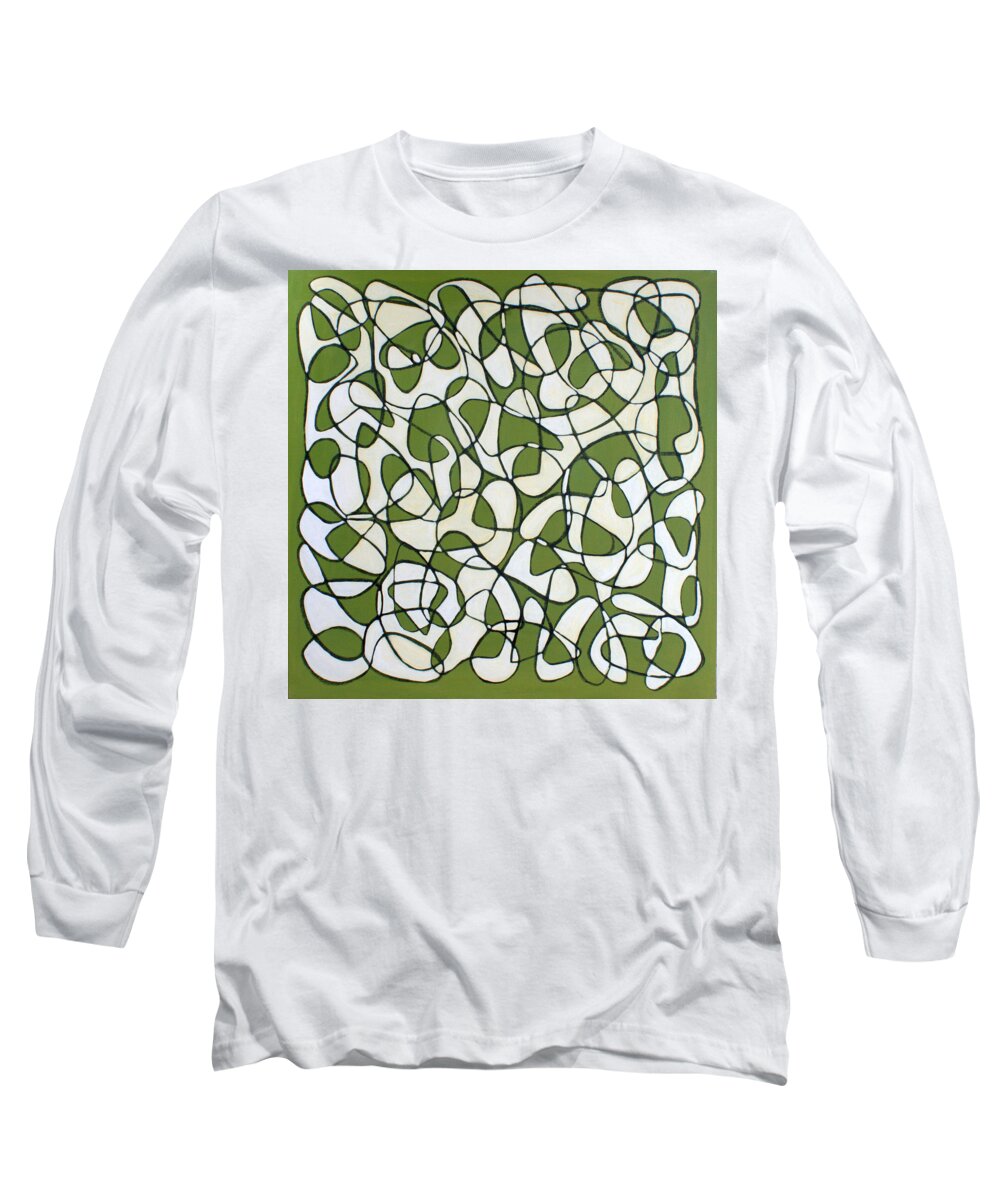Landscape Long Sleeve T-Shirt featuring the painting Untitled #27 by Steven Miller