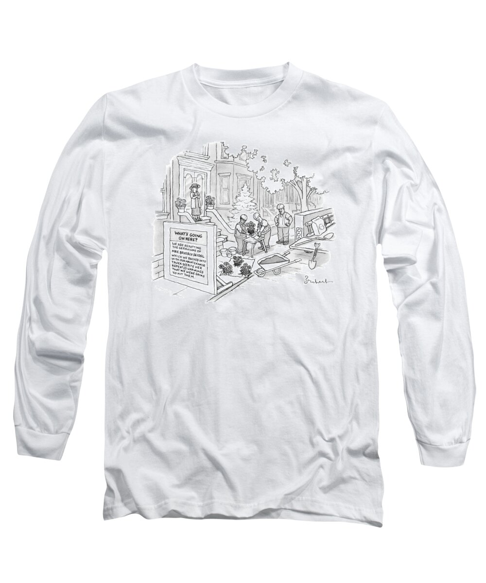 Maintenance Truck Long Sleeve T-Shirt featuring the photograph New Yorker October 17th, 2016 by David Borchart