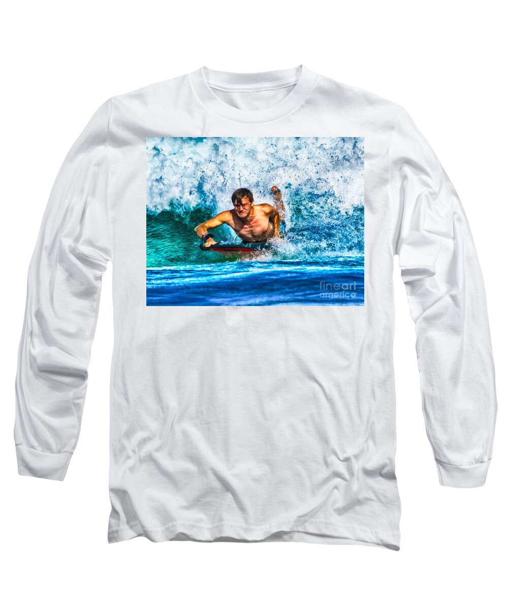 Ocean. Matt Long Sleeve T-Shirt featuring the photograph Wave Rider by Eye Olating Images