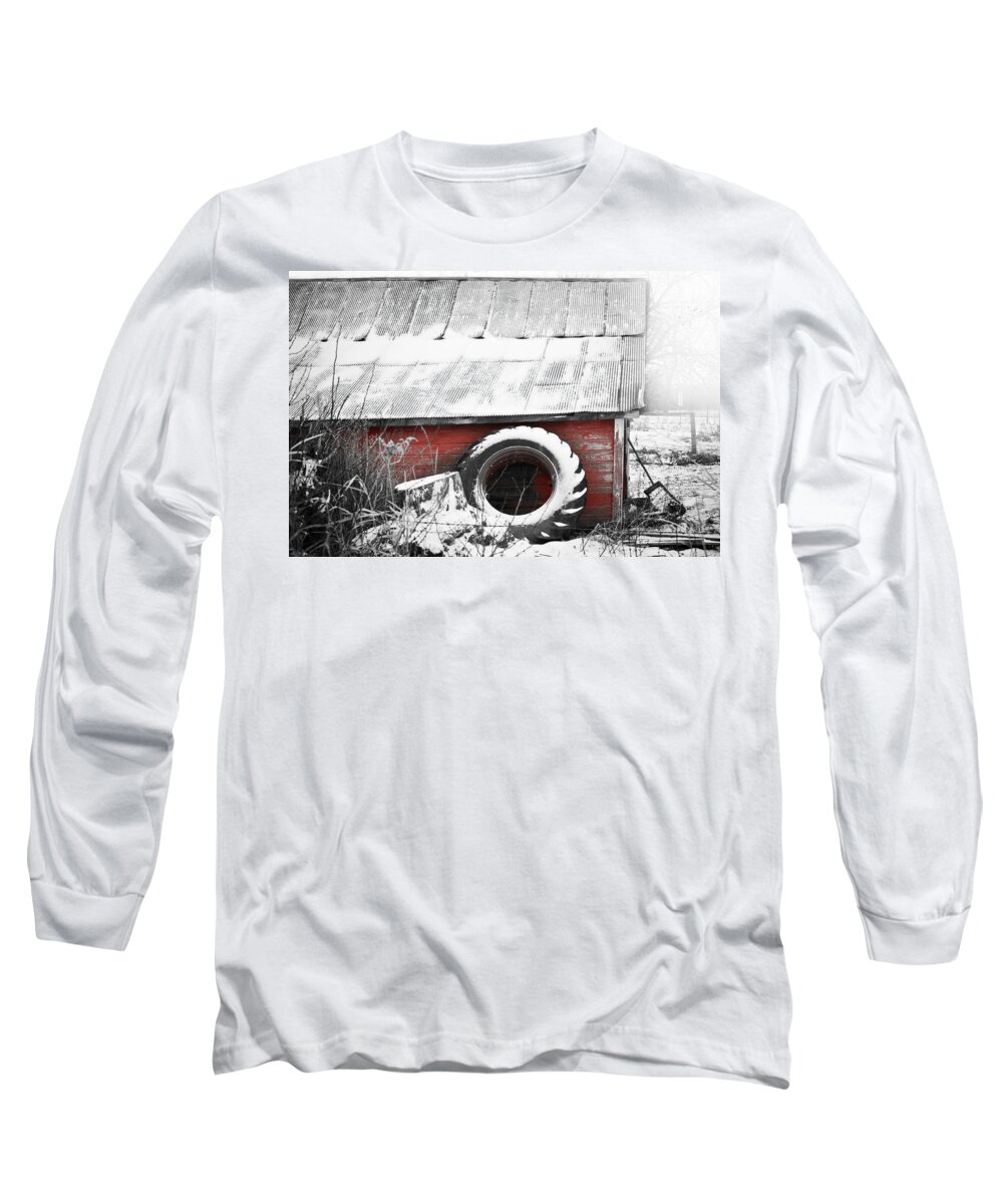 Blumwurks Long Sleeve T-Shirt featuring the photograph What's He Building In There by Matthew Blum