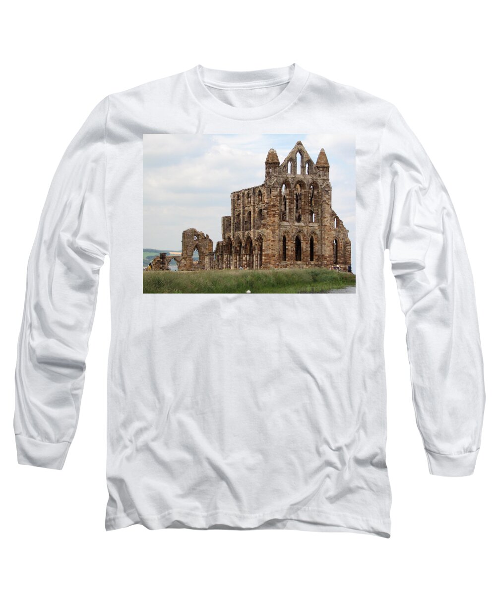 Whitby Long Sleeve T-Shirt featuring the photograph Whitby Abbey by Sue Leonard