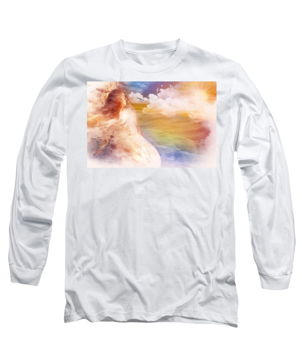 Jennifer Page Long Sleeve T-Shirt featuring the digital art Wind of His Glory by Jennifer Page