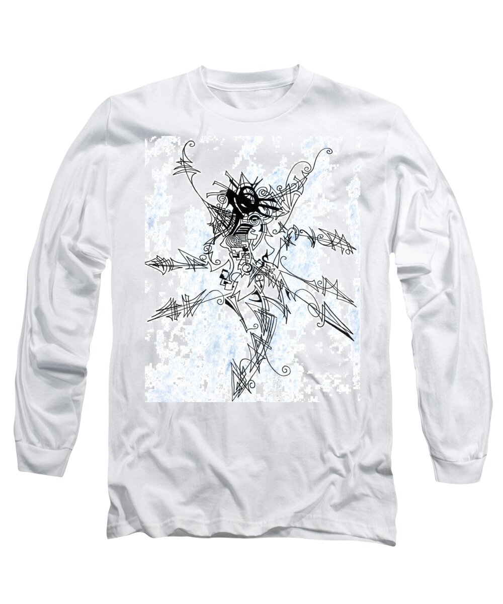 Hand Drawn Long Sleeve T-Shirt featuring the drawing Women of 7 by Joey Gonzalez