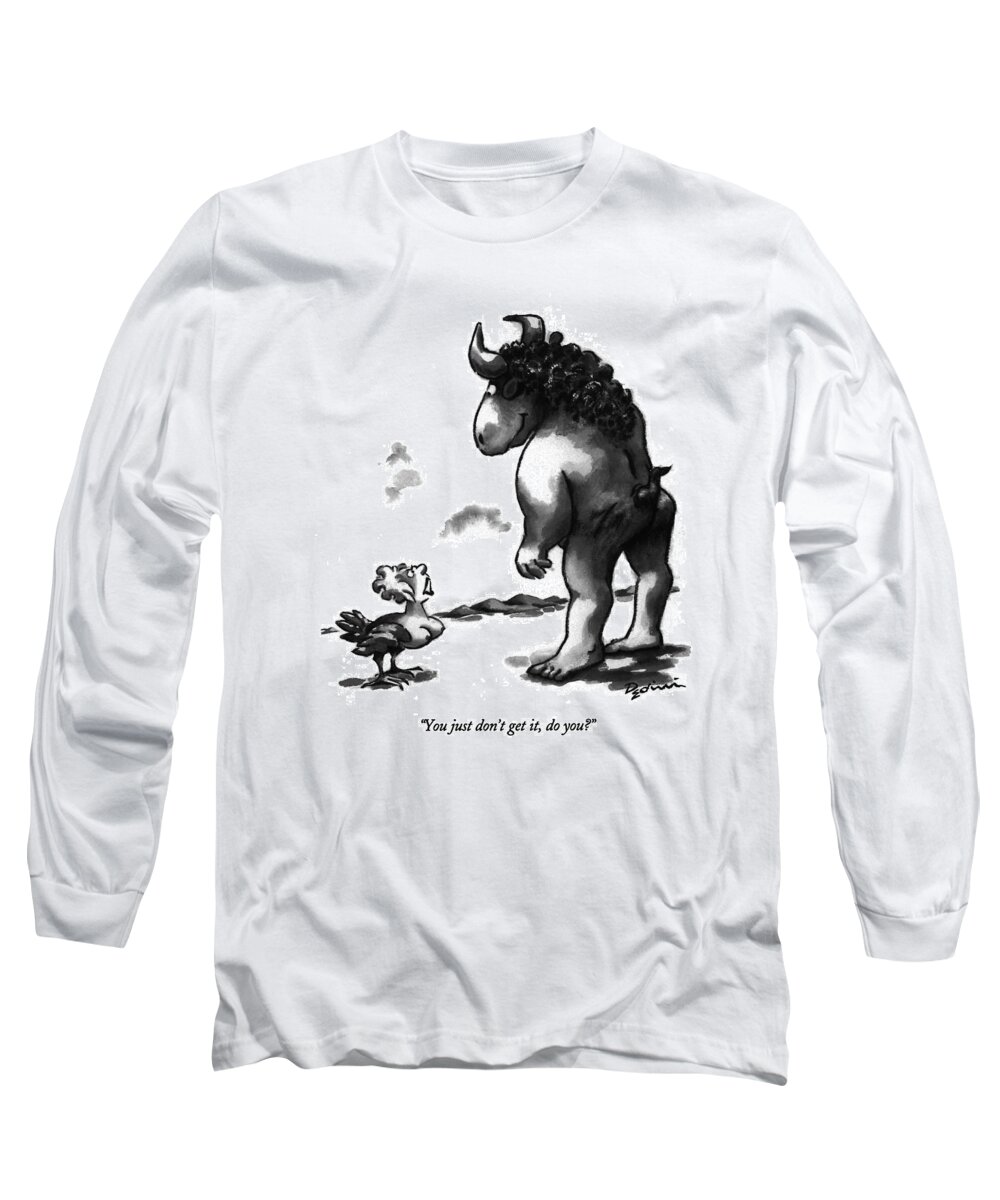
History Long Sleeve T-Shirt featuring the drawing You Just Don't Get by Eldon Dedini