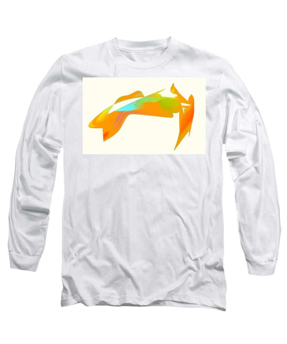 Colorful Long Sleeve T-Shirt featuring the digital art Falcon Pond #1 by Kevin McLaughlin