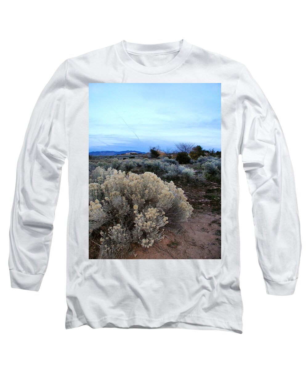 Santa Fe Long Sleeve T-Shirt featuring the photograph A Desert View after Sunset by Kathleen Grace