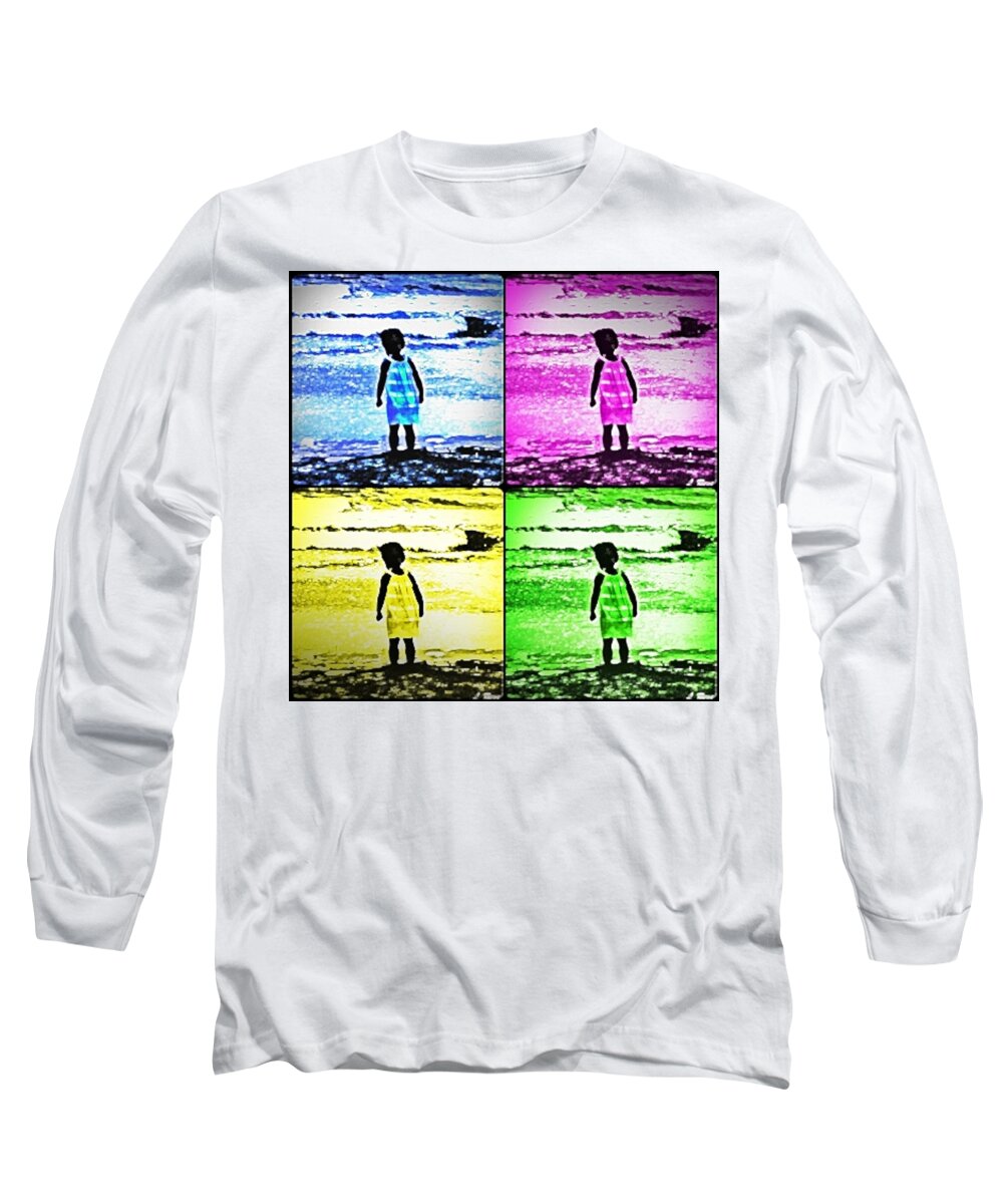 Pop Long Sleeve T-Shirt featuring the photograph Beach Girl by Leslie Revels