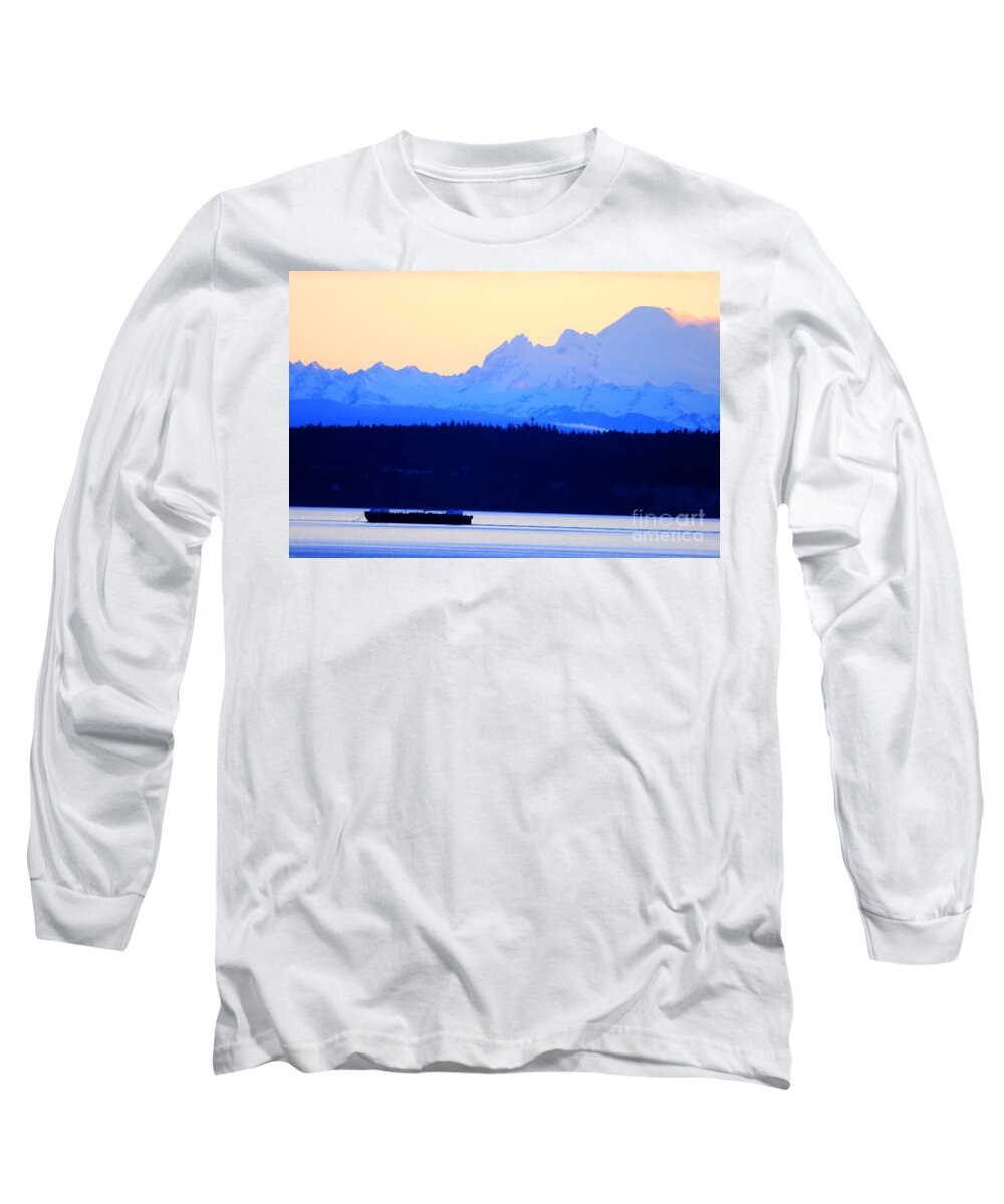 Washington State Long Sleeve T-Shirt featuring the photograph Washington Puget Sound Cascade Waterway by Tap On Photo