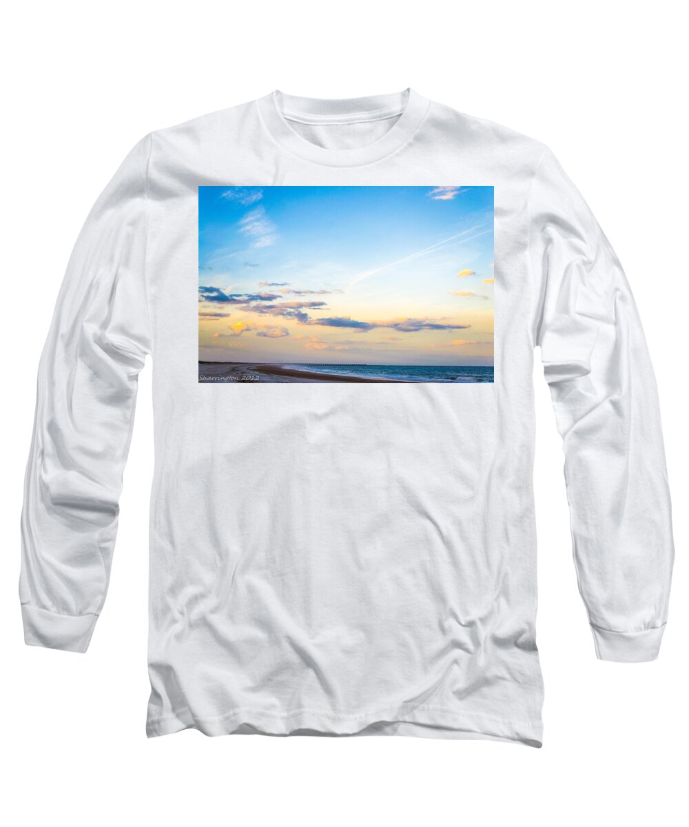Landscape Long Sleeve T-Shirt featuring the photograph Forte Clinch Pier by Shannon Harrington
