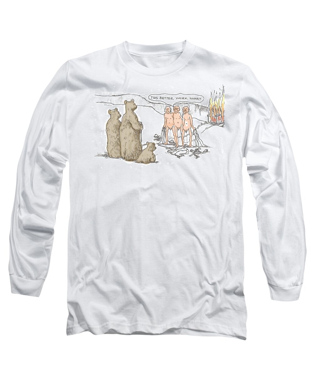  Long Sleeve T-Shirt featuring the digital art Grin and Bare It by R Allen Swezey