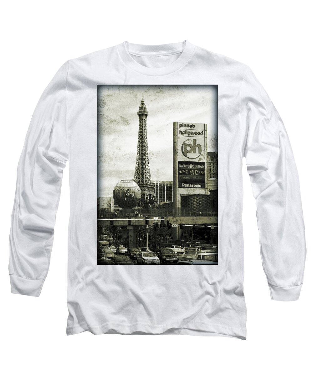 America Long Sleeve T-Shirt featuring the photograph Grungy Vegas by Ricky Barnard