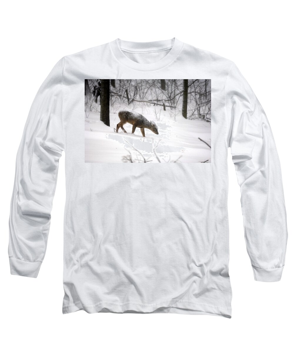 Hard Winter Long Sleeve T-Shirt featuring the photograph Hard Winter Indeed by Randall Branham