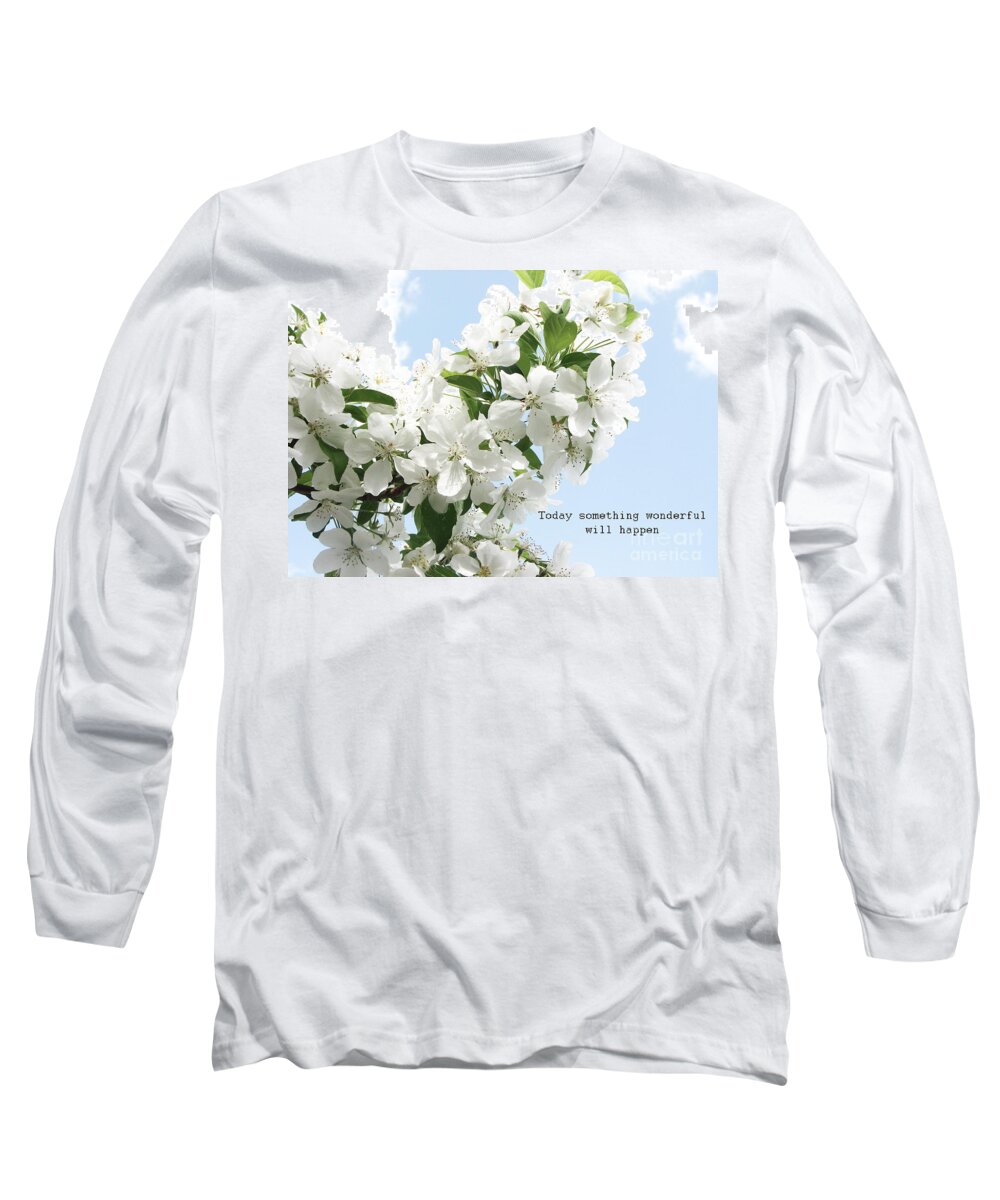 Today Something Wonderful Will Happen Long Sleeve T-Shirt featuring the photograph Heart Blossoms by Traci Cottingham
