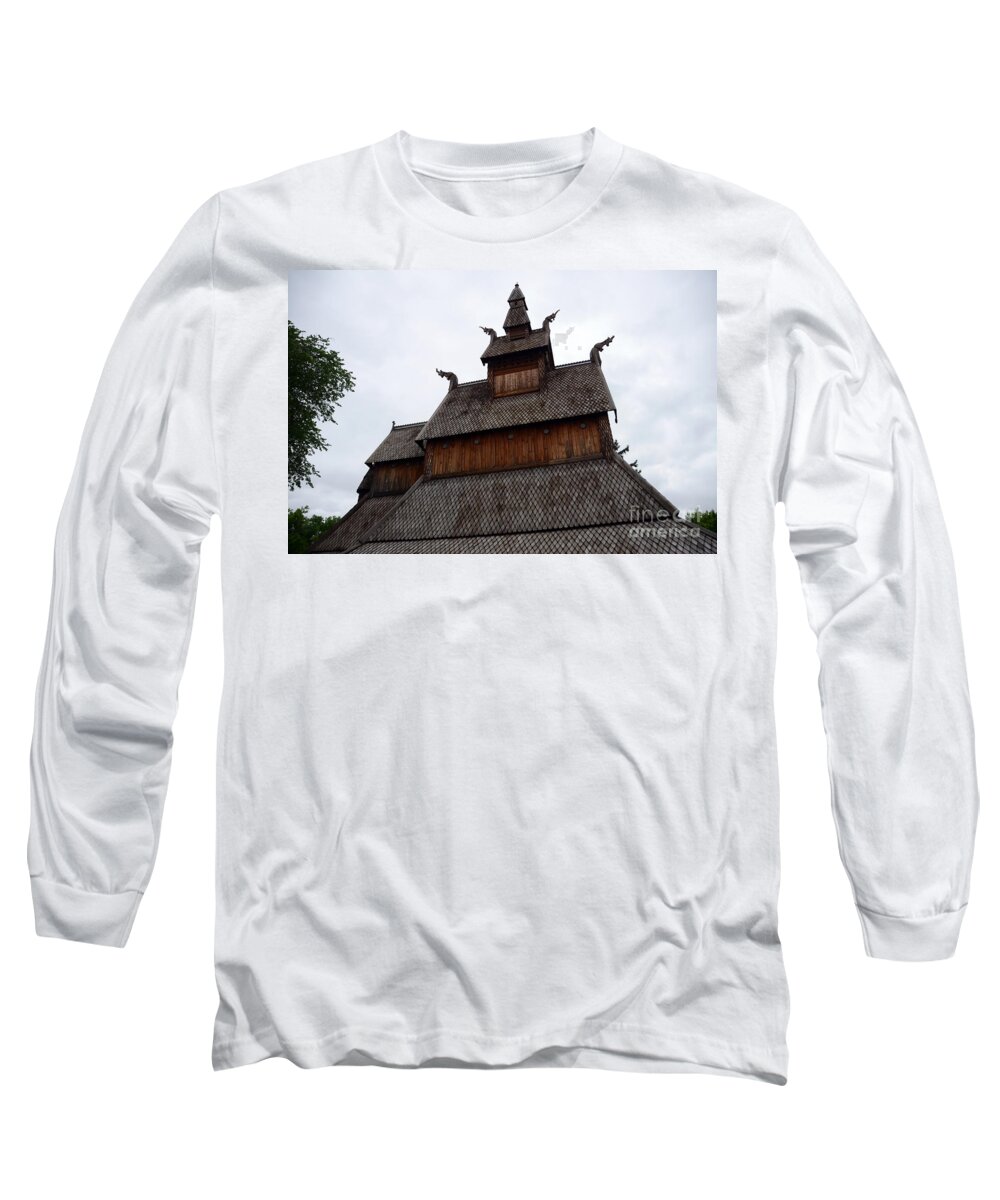 Moorhead Stave Church Long Sleeve T-Shirt featuring the photograph Moorhead Stave Church 25 by Cassie Marie Photography