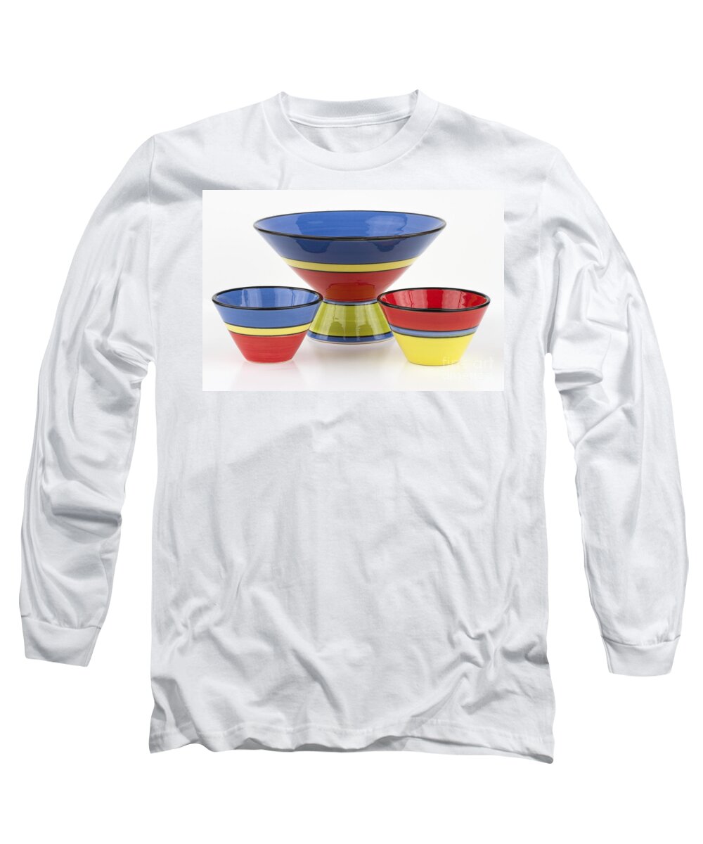 Pottery Long Sleeve T-Shirt featuring the photograph Pottery on White by Daniel Knighton